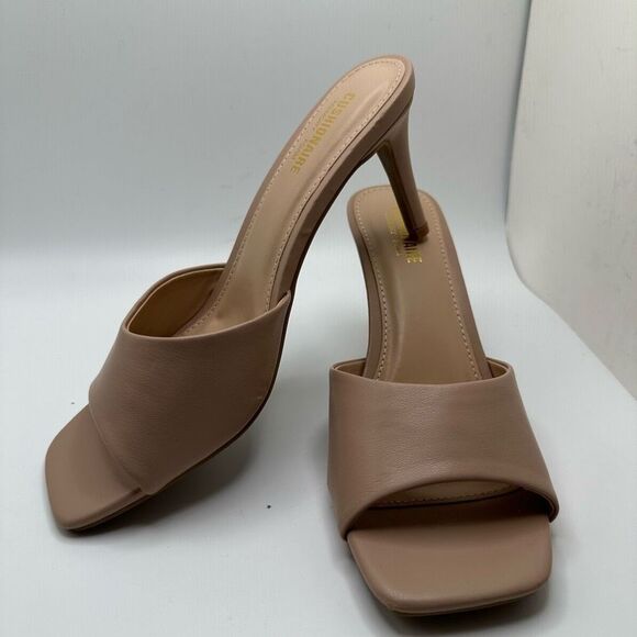 CUSHIONAIRE Women's One Band Dress Sandal +Memory Foam 6 NUDE - Picture 7 of 7